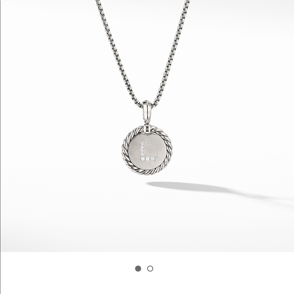 David Yurman initial neck with diamonds